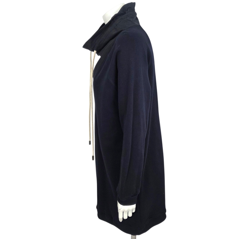 G. Label By Goop Henrietta Sweatshirt Dress Womens Medium Navy Blue Quiet Luxury - Picture 11 of 13